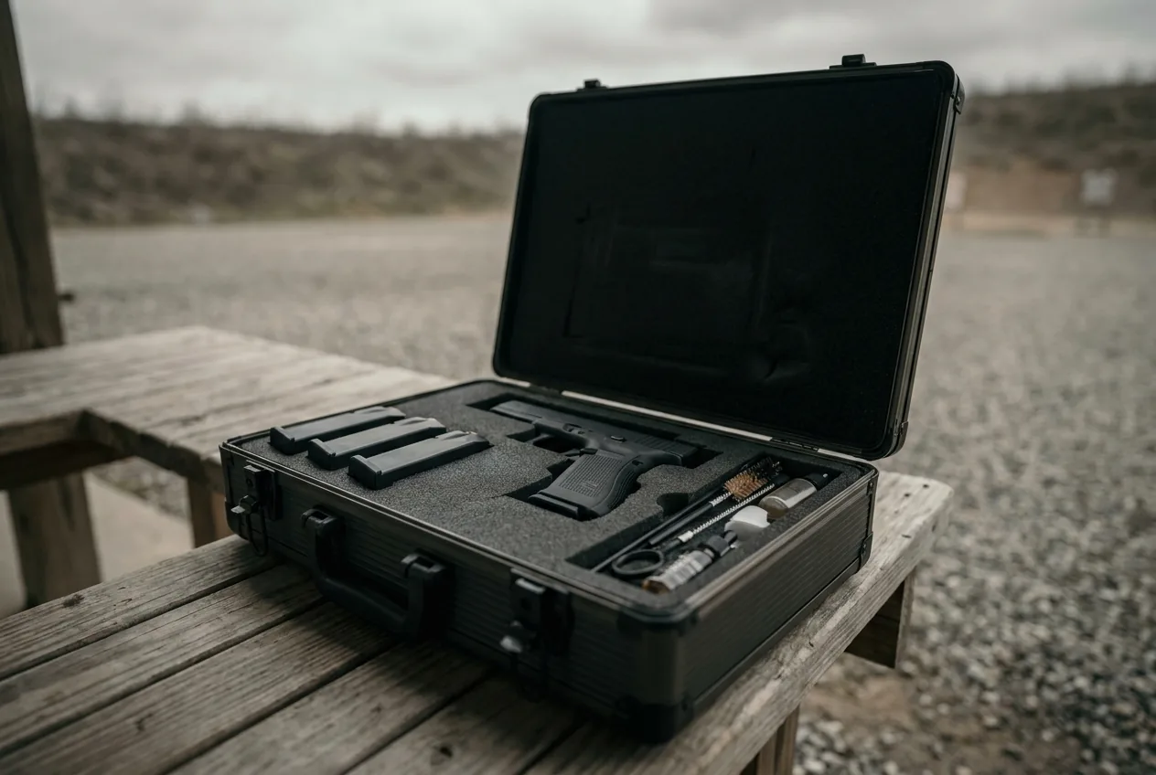 Karabin AR i sprzęt taktyczny na macie multicam